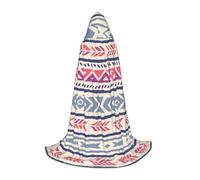 WBQLSL Hooded Cosplay Cape | Plain geometric floral pattern Printed Small - Role-Playing Stage Costume Prop