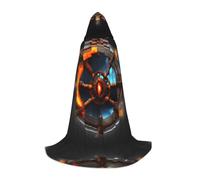 WBQLSL Hooded Cosplay Cape | Yin Yang Shield L printing - Role-Playing Stage Costume Prop