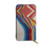 WBQLSL Hybrid color Stylish leather wallet, 7.48 x 4.13 inch long zippered coin purse, convenient travel cash wallet