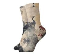 WBQLSL Ink Phoenix Patterns Warm Casual Socks, Autumn Winter Style, Relaxing and Comfortable Socks for Home Wear