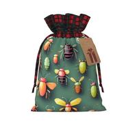 WBQLSL Insect Atlas Burlap gift bag - 8.3x11.8 inch drawstring bag Party decoration supplies