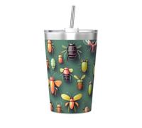 WBQLSL Insect Atlas Insulated Straw Cup Ideal for Gym use or Carrying on The go
