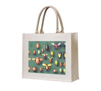 WBQLSL Insect Atlas Patterned Beach Tote | Perfect for the Beach, Picnics, Travel, and Poolside Leisure