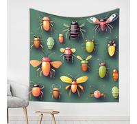 WBQLSL Insect Atlas Printed decorative tapestry, suitable for wall decoration in living rooms and bedrooms