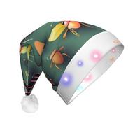 WBQLSL Insect Atlas Printed LED Light-Up Party Hat, Suitable for Adults and Children, Christmas Party Props