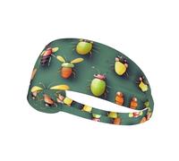 WBQLSL Insect Atlas Sports sweatband, moisture wicking, running, cycling, yoga, fitness, sports