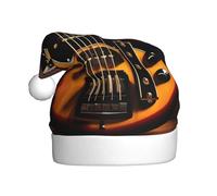 WBQLSL Instrumental Guitar Adult Christmas hat, 15.7-inch high plush Christmas hat, unisex decorative hat, Santa Claus Christmas Halloween party