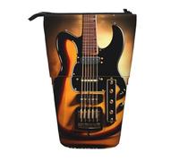 WBQLSL Instrumental Guitar Printed Retractable Pencil case, Perfect for Makeup, Stationery, or a Coin Purse.