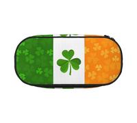 WBQLSL irish flag Large capacity pencil bag, multi-layer partition stationery storage bag - unisex learning office supplies