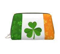 WBQLSL Irish Flag Leather Makeup Bag Cosmetic Storage Bag Suitable for Carrying Cosmetics with You