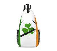 WBQLSL irish flag Printed Outdoor Crossbody Bag - Lightweight Travel Chest Pack, Perfect for Daily Commutes and Cycling