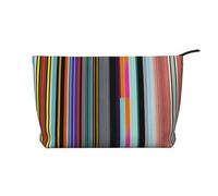 WBQLSL Irregular vertical lines Corduroy cosmetic bag - travel storage bag, can hold lipstick, powder and other cosmetics
