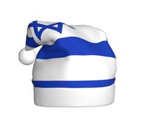 WBQLSL Israeli flag Printed Santa Hat, New Year's Party Stage Performance Decoration Hat, Atmospheric Photo Prop