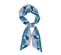 WBQLSL Jumping up dolphins Printed women's scarf, fashionable neck scarf, a stylish accessory for business commutes and dates
