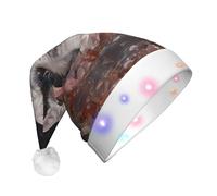 WBQLSL Kitten by the crystalChristmas hat with LED lights, perfect for costume parties, stage performances, and school events.