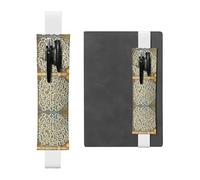 WBQLSL Labyrinth Treasure Map Adjustable leather pen holder bookmark, journal bookmark leather pen holder, perfect for back to school Christmas gifts,