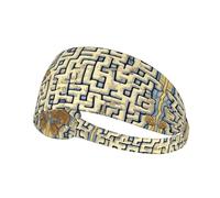 WBQLSL Labyrinth Treasure Map Sports sweatband, moisture wicking, running, cycling, yoga, fitness, sports