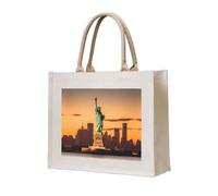WBQLSL Lady Liberty Patterned Beach Tote | Perfect for the Beach, Picnics, Travel, and Poolside Leisure