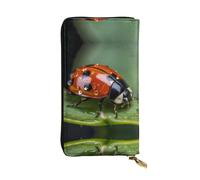 WBQLSL Ladybird Printed Small Leather Clutch - 7.5x4.1 inch Wallet