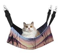 WBQLSL Lake View Sunset Large Pattern pet Hammock - Sleeping Hammock for Cats, Ferrets, Puppies, Rabbits, Small Animals