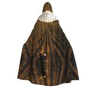 WBQLSL Land of Hope Halloween cape masquerade hooded cape rave party costume (length 147 cm/hood height 38 cm)