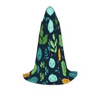 WBQLSL leaf pattern Patterned S Wizard Cape, Suitable for Adults & Teens Cosplay, Full Size Range S, M, L