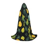 WBQLSL Leaf Smile Pattern Patterned S Wizard Cape, Suitable for Adults & Teens Cosplay, Full Size Range S, M, L