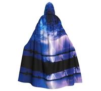 WBQLSL light Printed Cape Robe - Masquerade Cape with Hood