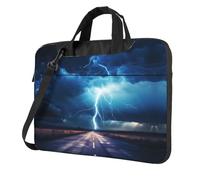 WBQLSL lightning in a flash 14 inch Printing laptop crossbody bag and briefcase, easy to carry for business trips and work