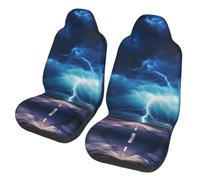 WBQLSL lightning in a flash Printed Car Seat Covers - 2-Pack Seat Protectors - Elastic and Breathable Seat Cushions - Suitable for Cars, SUVs, Trucks, Vans