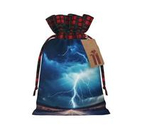 WBQLSL lightning in a flash Printed Flower Pocket 8.3x11.8 Inch Holiday Party Decoration Gift Bag Candy Snack Storage Bag