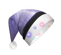 WBQLSL Lightning Storm LED Light Santa Hat,Unisex Christmas New Year Adult Hat, Plush New Year Christmas Party Gift