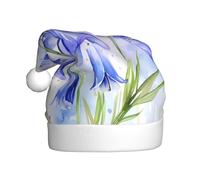 WBQLSL lily of the valley Print Santa Hat, Christmas Party/New Year's Party Decoration, Stage Performance Hat