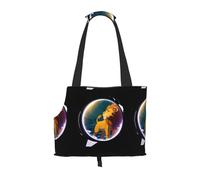 WBQLSL Lion in the mirror Patterned Pet Travel Bag - Small Pet Shoulder Bag for Cars and People