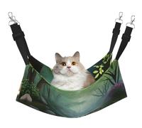 WBQLSL Little Bridge in The East Medium Printed cat cage Hanging Hammock - Suitable for Cats, Ferrets, Puppies, Rabbits, Small Animals