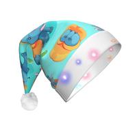 WBQLSL Little Elephant with Big EarsChristmas hat with LED lights, perfect for costume parties, stage performances, and school events.