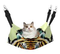 WBQLSL Little Fat Tiger Head Large Printed cat cage Hanging Hammock - Suitable for Cats, Ferrets, Puppies, Rabbits, Small Animals
