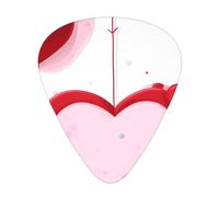 WBQLSL Little Red Heart Guitar Picks - (Thin/Medium/Thick) Suitable for all types of string instruments,