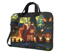WBQLSL Little squirrel picking pine cones 14 inch Printing laptop crossbody bag and briefcase, easy to carry for business trips and work