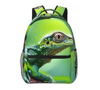 WBQLSL Lizard close-up Lightweight travel backpack suitable for hiking, business trips, camping, fitness, school, university, and other occasions, featuring a multi-pocket design.