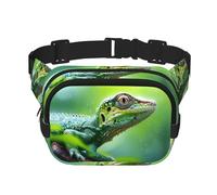 WBQLSL Lizard Close-up Patterned Stylish Waist Bag, Lightweight Travel Sports Bag, Waterproof and wear-Resistant