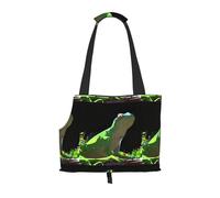WBQLSL Lizard looking up at the sky Patterned Pet Travel Bag - Small Pet Shoulder Bag for Cars and People