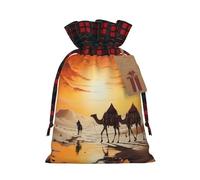 WBQLSL Lok Ling in the evening sun Burlap gift bag - 8.3x11.8 inch drawstring bag Party decoration supplies