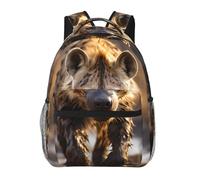 WBQLSL Lone Hyena Lightweight travel backpack suitable for hiking, business trips, camping, fitness, school, university, and other occasions, featuring a multi-pocket design.