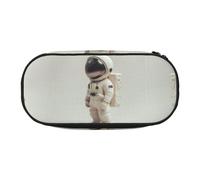 WBQLSL Lonely Astronaut Large capacity pencil bag, multi-layer partition stationery storage bag - unisex learning office supplies