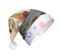WBQLSL Lost BearChristmas hat with LED lights, perfect for costume parties, stage performances, and school events.