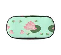 WBQLSL Lotus flowers waiting to bloom Large capacity pencil bag, multi-layer partition stationery storage bag - unisex learning office supplies