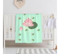 WBQLSL Lotus flowers waiting to bloom Printed Baby Blanket, 30" x 40" Newborn Swaddle, Baby Throw Blanket
