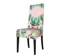 WBQLSL Lovely succulent plants Party chair covers stretch dining chair covers for dinners meetings and celebrations