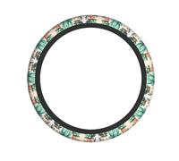 WBQLSL Lovely succulent plants Pattern steering wheel cover - Super non-slip grip, no stuffiness, wear-resistant and anti-aging